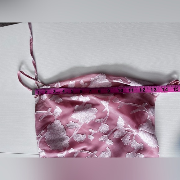 HELLO MOLLY Rose & White Strappy Back Maxi Dress Size S - Picture 12 of 14